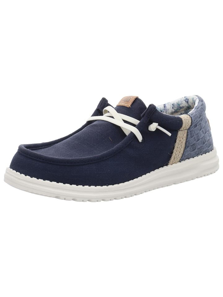 Schnürschuh in blau