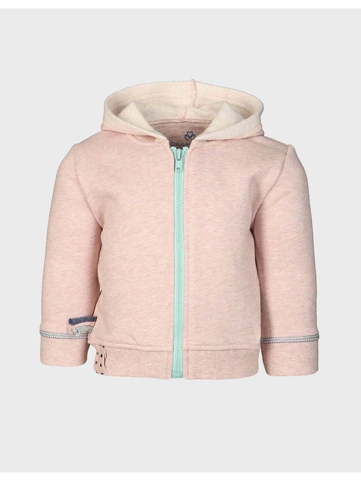 Baby Kapuzen-Sweatjacke in Rose Melange