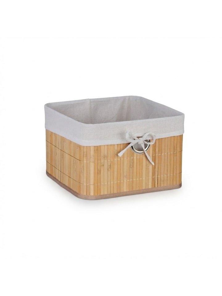 2 x Aufbewahrungskorb in Natur/ Weiß - (B)31 x (H)20 x (T)31 cm