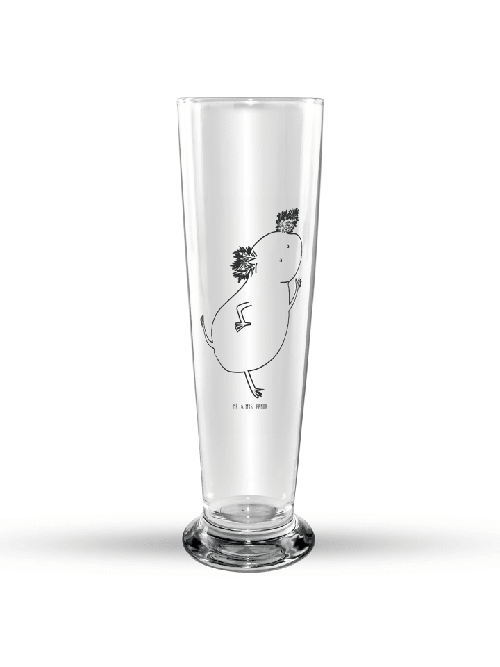 Bierglas Axolotl Tanzen ohne Spruch in Transparent