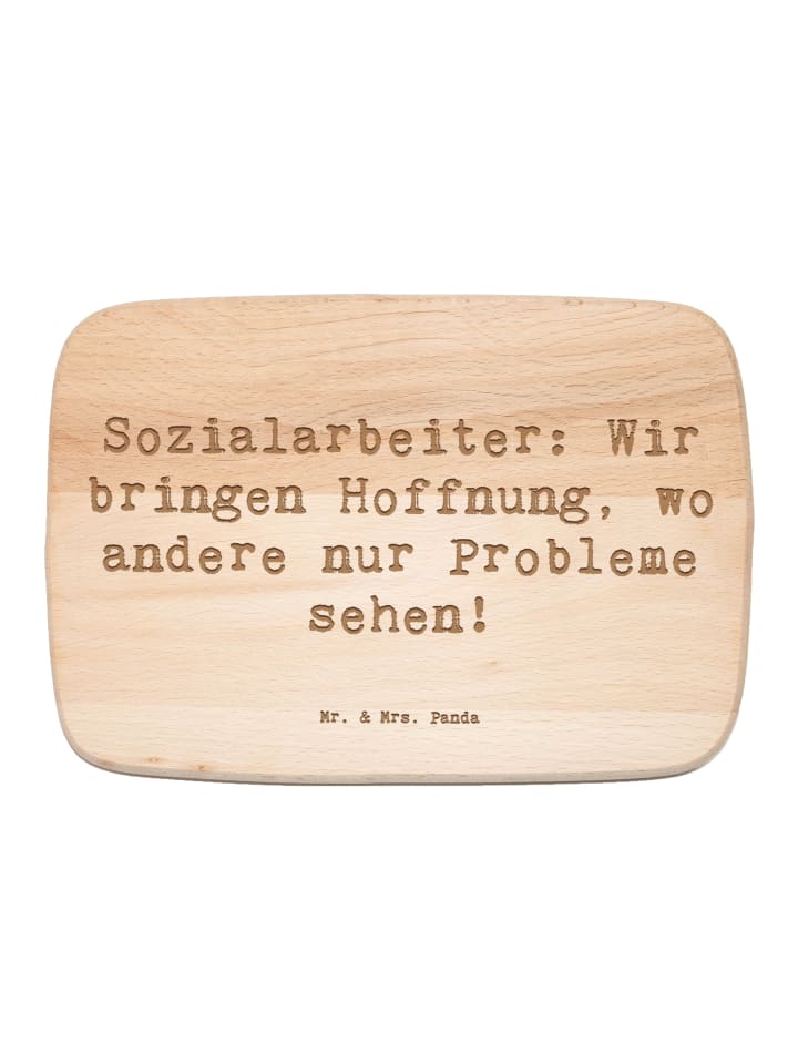 Schneidebrett Spruch Sozialarbeiterin Hoffnungs... in Transparent