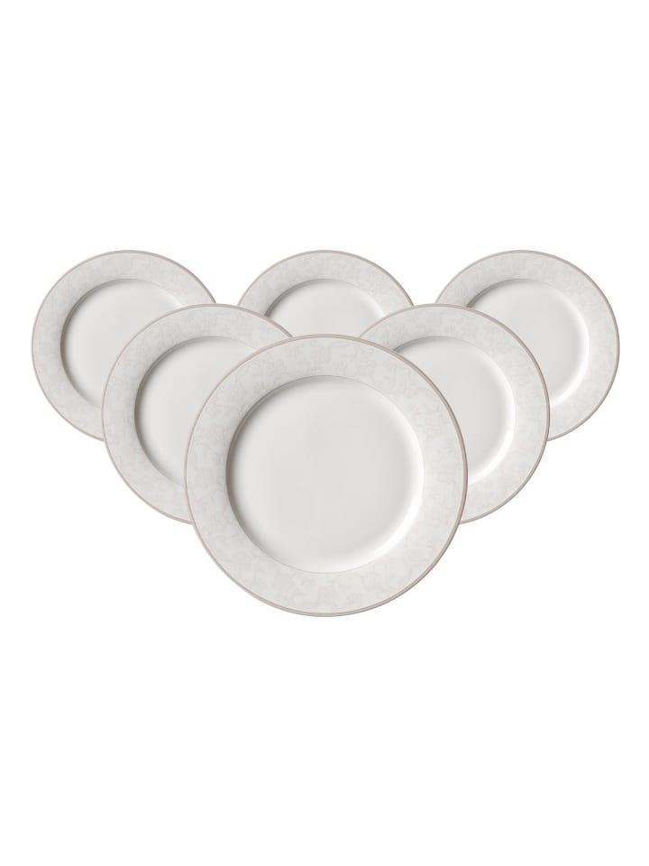 6er Set Dessertteller Isabella in Beige ø 20,5 cm
