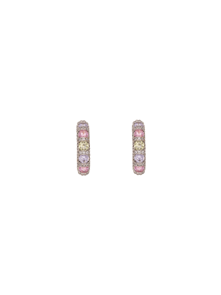 Women Necklace With Beads in Rose Gold Multicolor