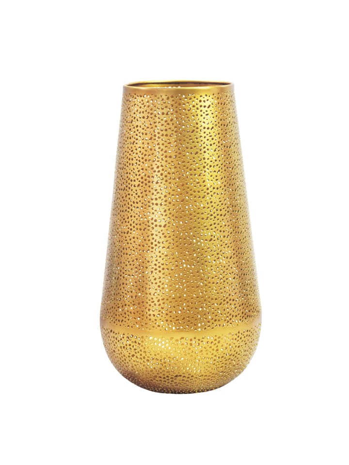 Vase in Gold / Metall / 25x25x47