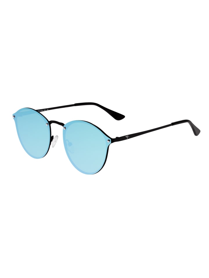 Polarisierte Sonnenbrille "Picchu" in Schwarz/Blau