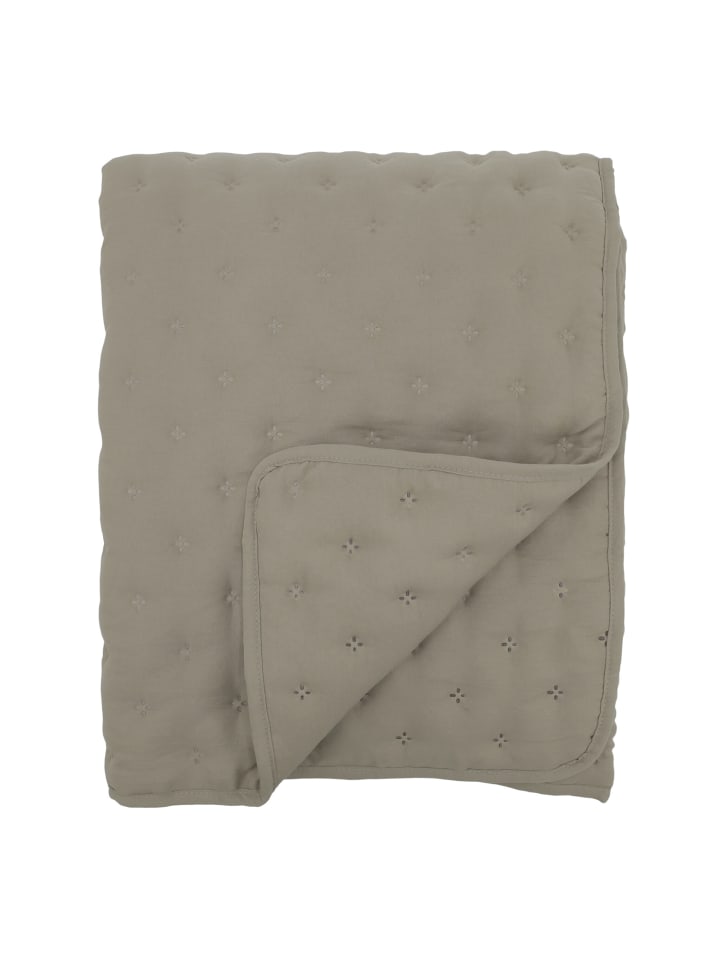 Aix Soft Quilt - Kuscheldecke im Vintage Landhausstil in latte