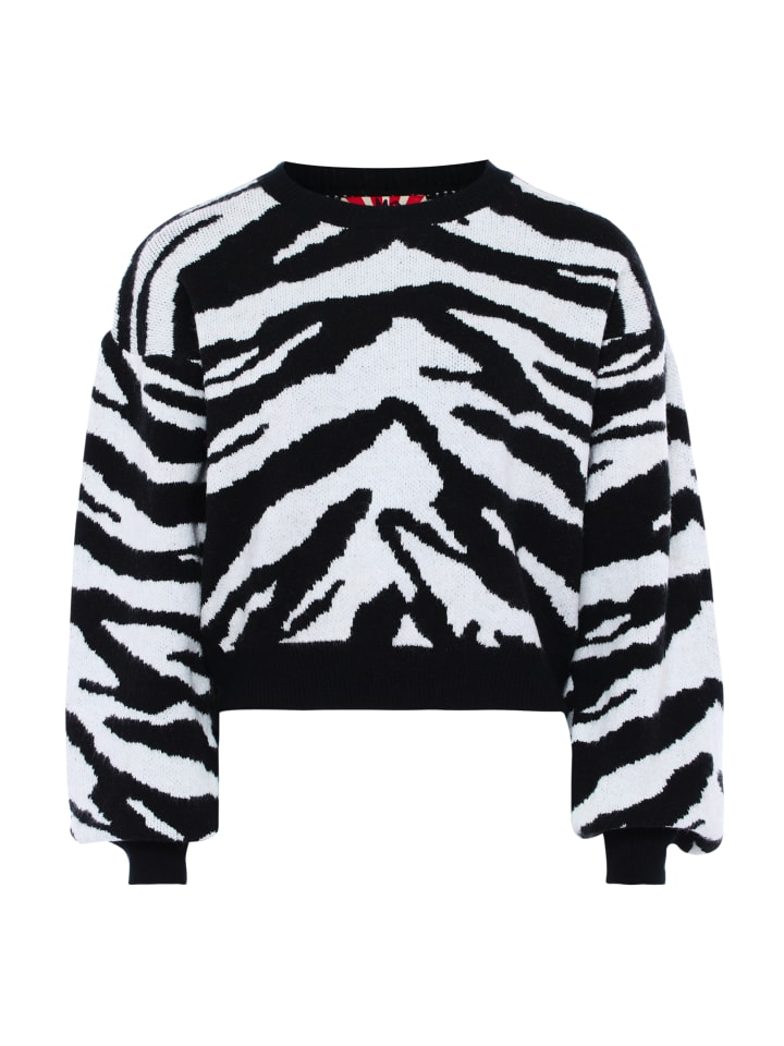 Damen Pullover in SCHWARZ WOLLWEISS