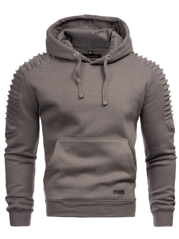 Hoodie A. Salvarini Herren Hoodie AS074 in Dunkelgrau