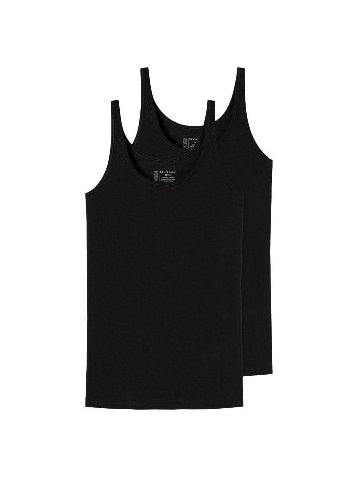 2er Pack 95/5 Cotton Unterhemd in Schwarz