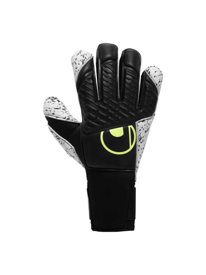 Torwarthandschuhe FM Supergrip+ Flex Frame in schwarz/fluo gelb