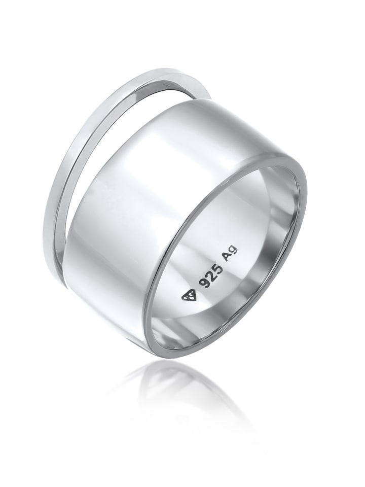 Ring 925 Sterling Silber Ring Set in Silber