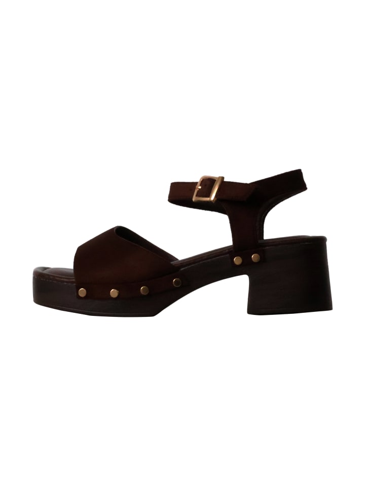Sandalen mit Absatz Braun