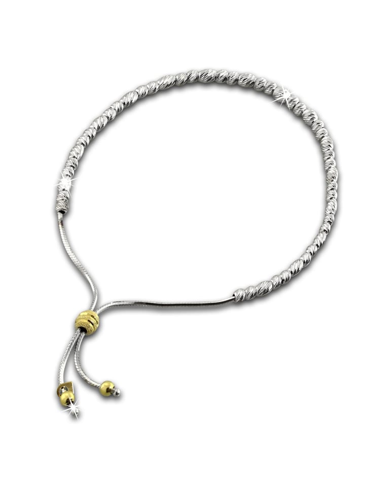 Armband Silber 925 Sterling Silber, vergoldet (Gelbgold 333) bis ca. 22cm