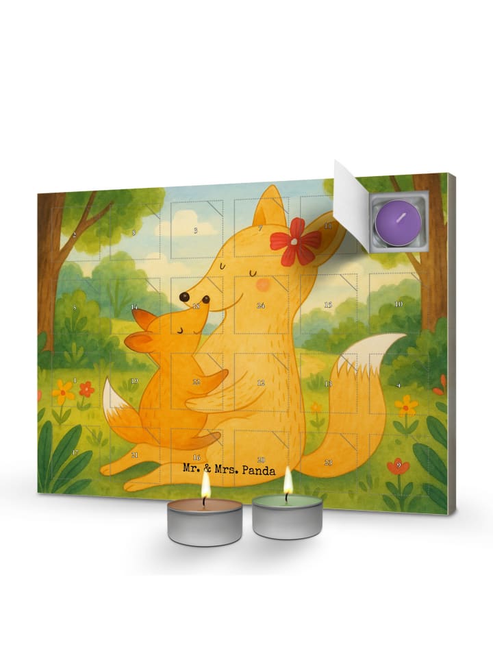Adventskalender Fuchs Mama Design ohne Spruch in Weiß