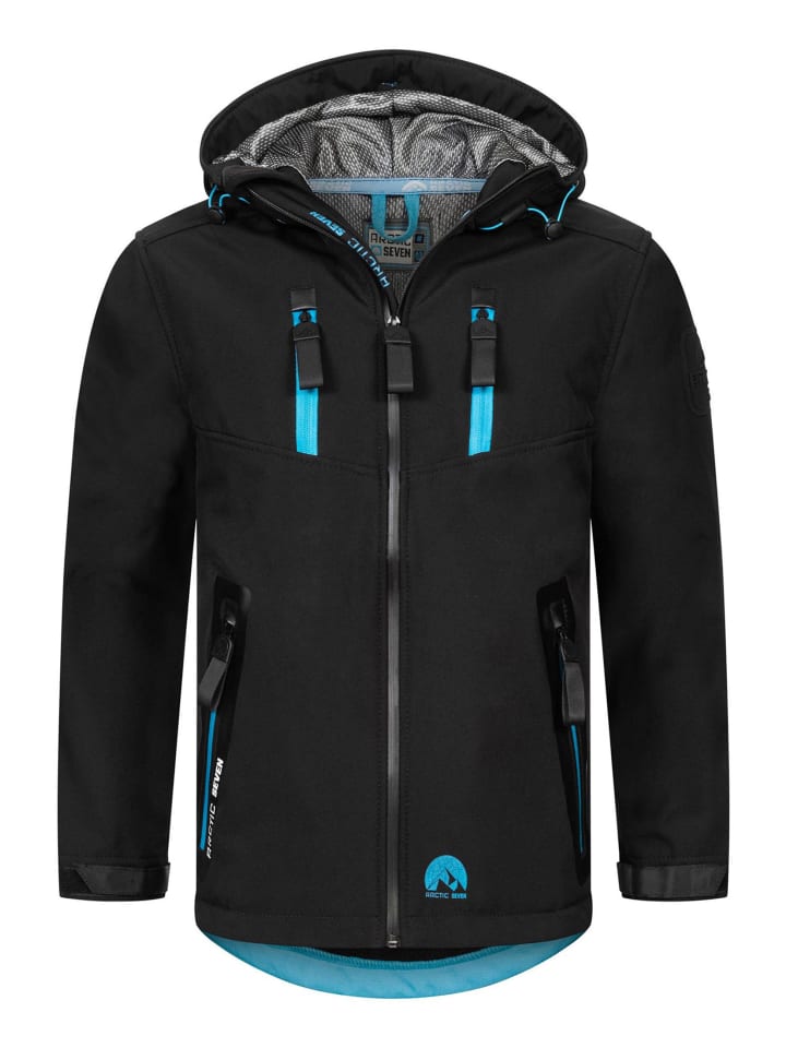 Jacke Arctic Seven Herren Softshelljacke AS306 in Schwarz