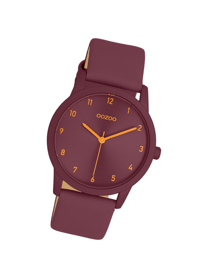 Analog-Armbanduhr Timepieces lila, bordeauxrot mittel (ca. 38mm)