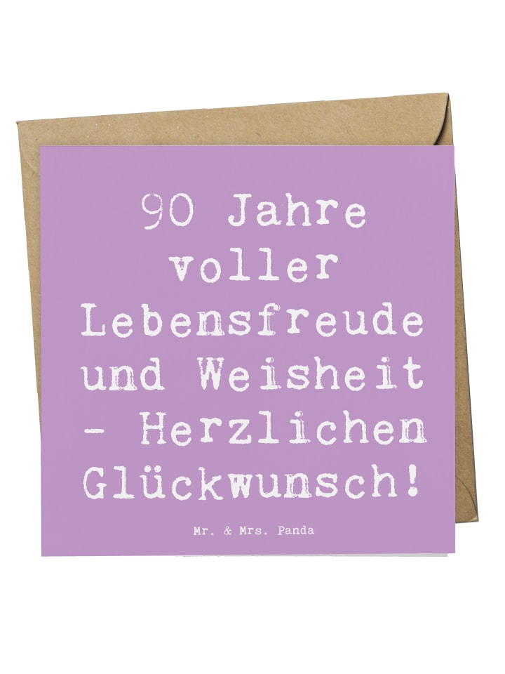 Glückwunschkarte Spruch 90. Geburtstag Lebensfr... in Lavendeltraum