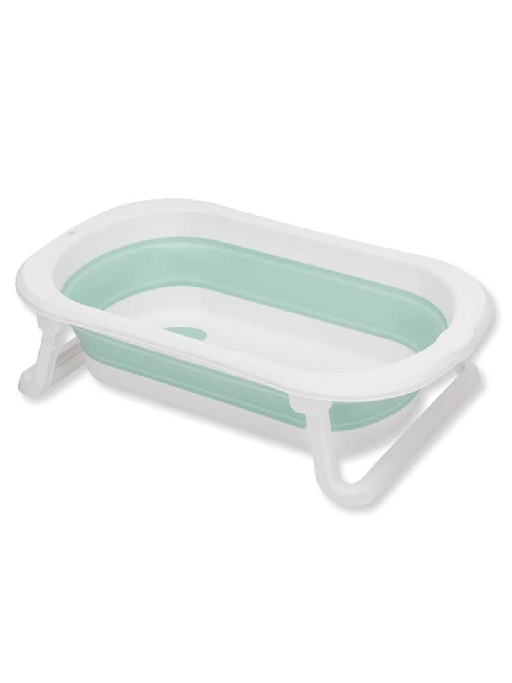 Faltbadewanne Orka mit ausklappbaren in weiss,gruen