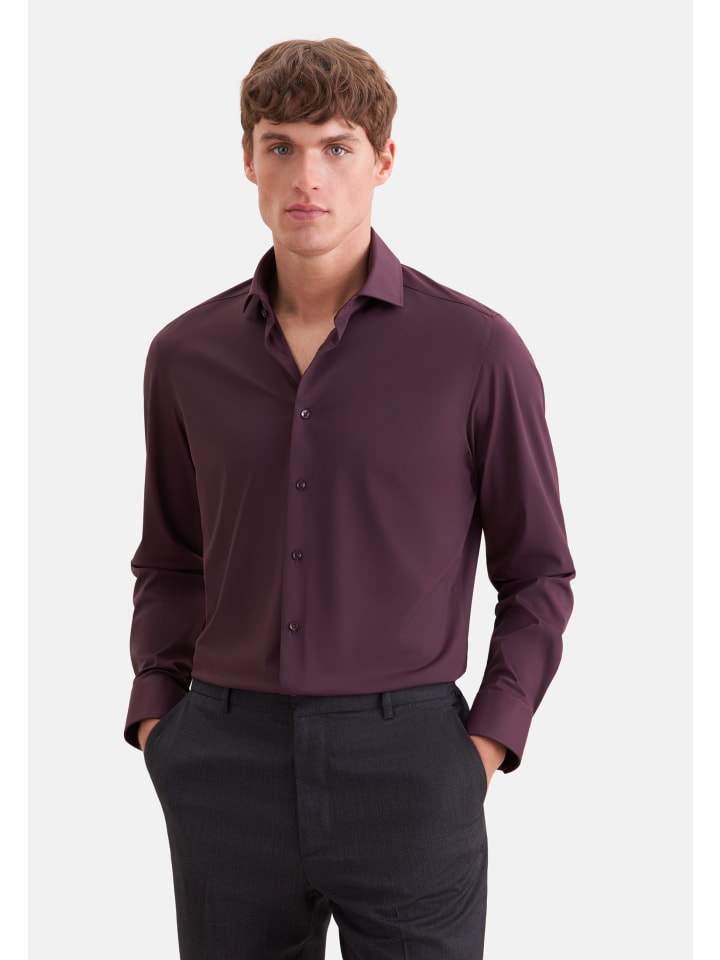 Performance-Hemd Slim in Rot