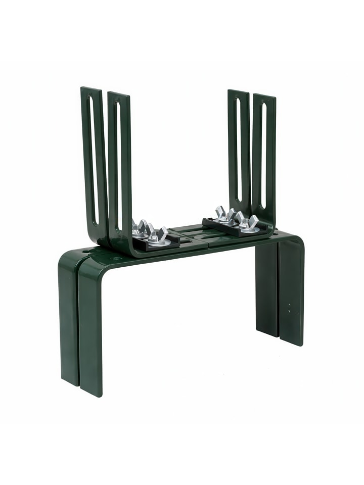 Blumenkastenhalter H-Form für Brüstungen in grün
