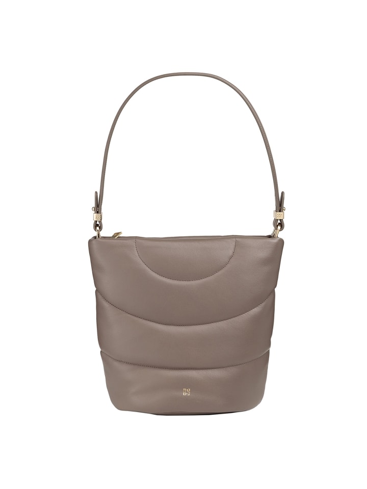 Barbara Schultertasche Leder 24.5 cm taupe
