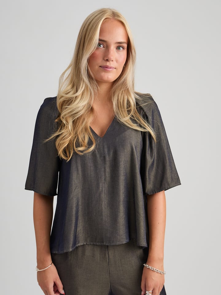 Top in Brown Metallic