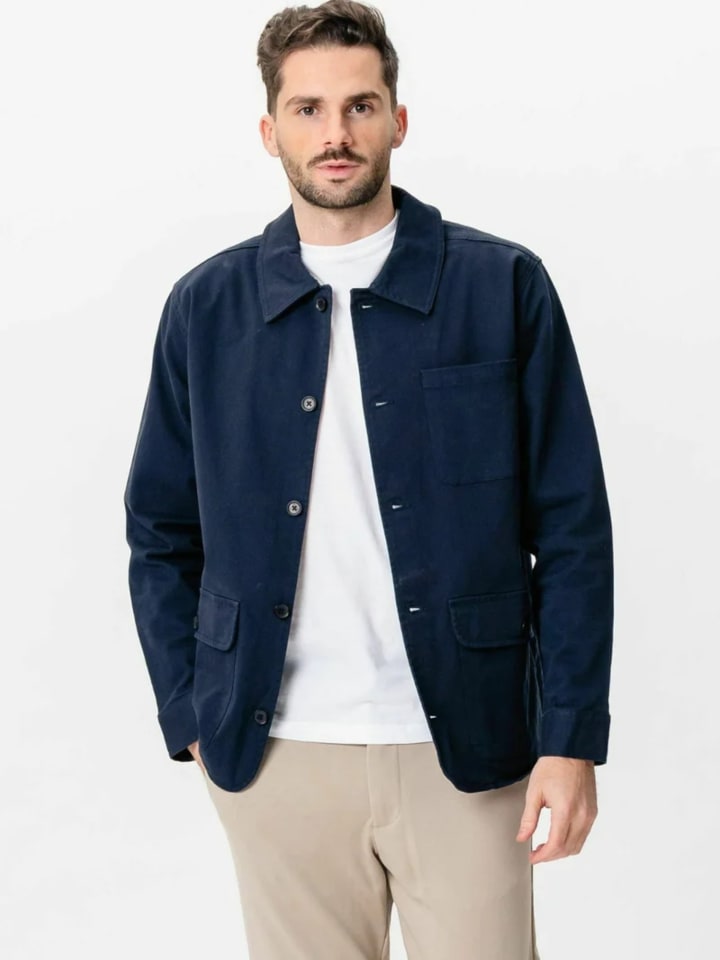 Jacken Twill Shirt in Navy