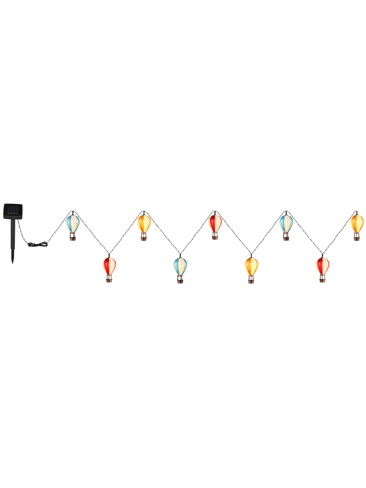 Solarleuchte "SOLARLEUCHTE KUNSTSTOFF BUNT, 9XLED" in multicolored