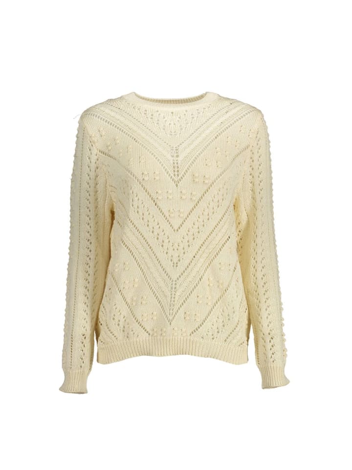 Weiß Acryl Damen Pullover