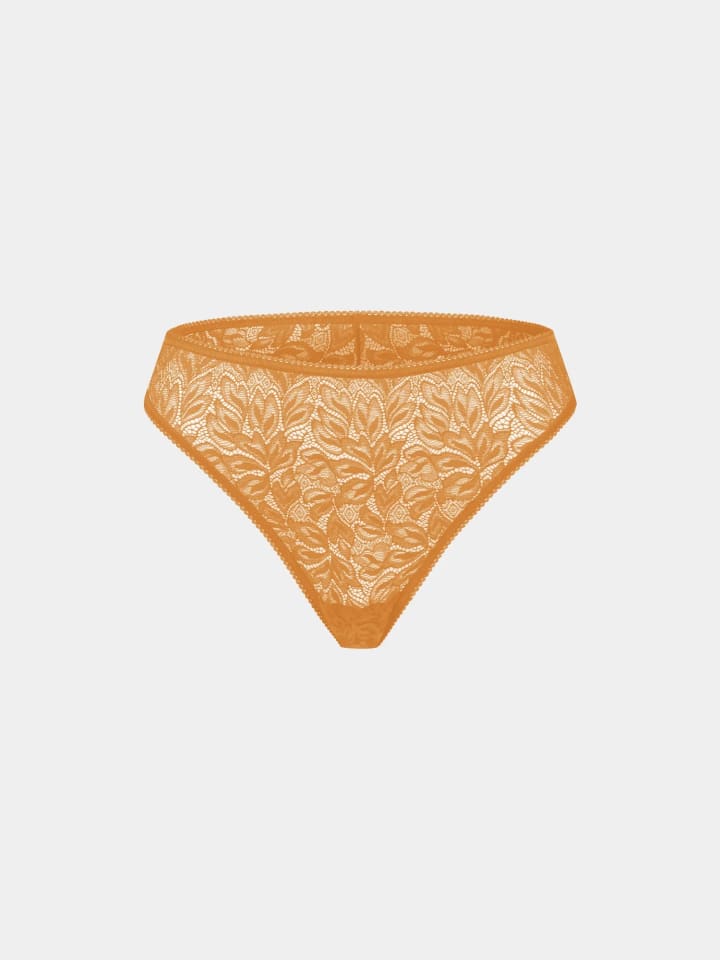 ICONIC LACE BRAZIL SLIP in aprikose