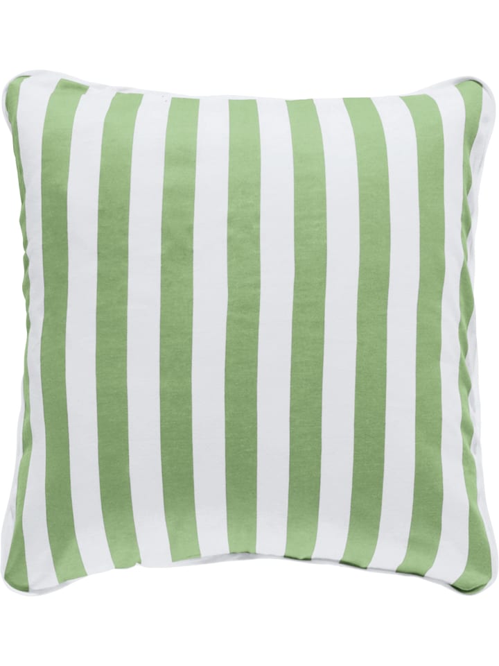 Mako-Single-Jersey Kuschelkissenbezug in jade-weiß