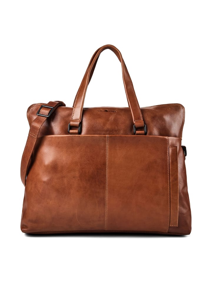 Newport Aktentasche Leder 39 cm Laptopfach caramel