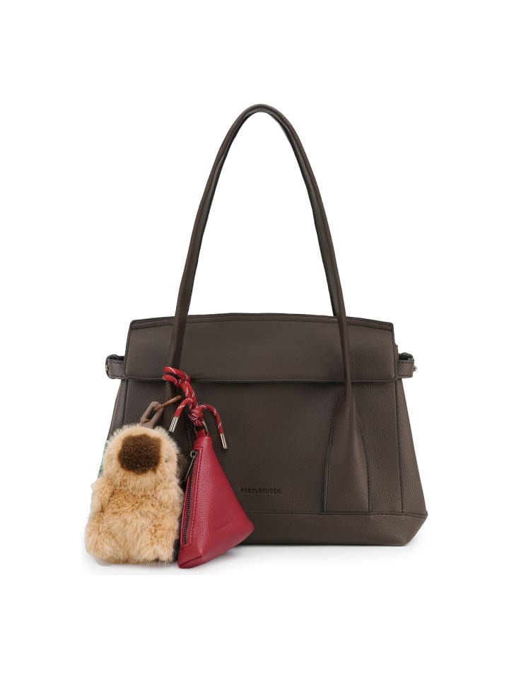 My Bestie Schultertasche Leder 29.5 cm dark brown