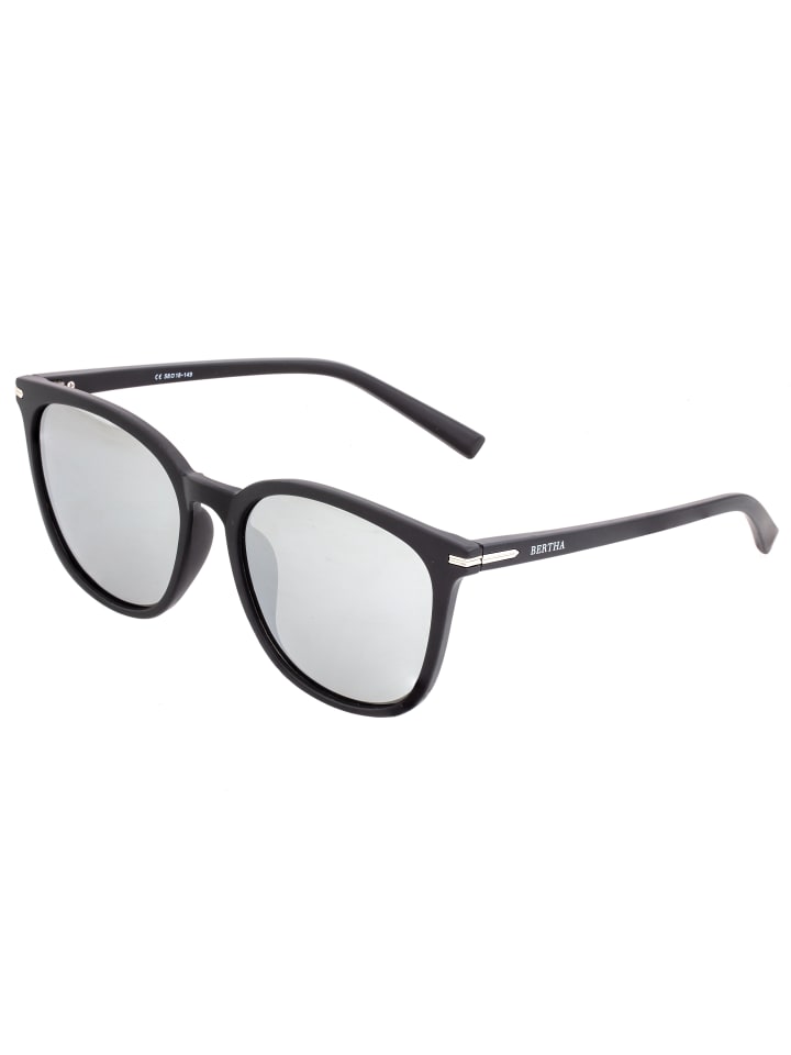 Polarisierte Sonnenbrille "Piper" in Schwarz/Silber