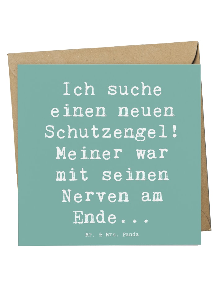 Grußkarte Spruch Neuer Schutz mit Spruch in Meeresbrise