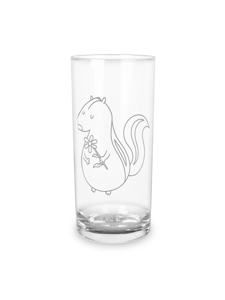 Glas Stinktier Blume ohne Spruch in Transparent