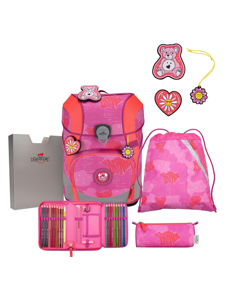 ErgoFlex Tiny Schulranzen-Set 6-teilig Roses