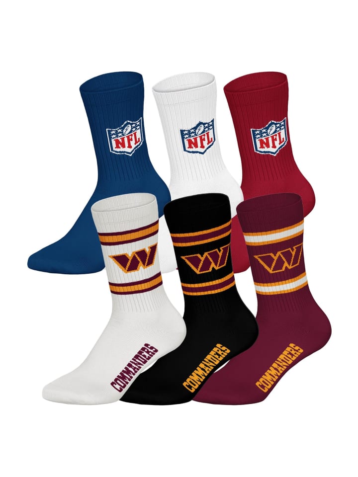 Socken 6er Pack in Washington Commanders/Mix
