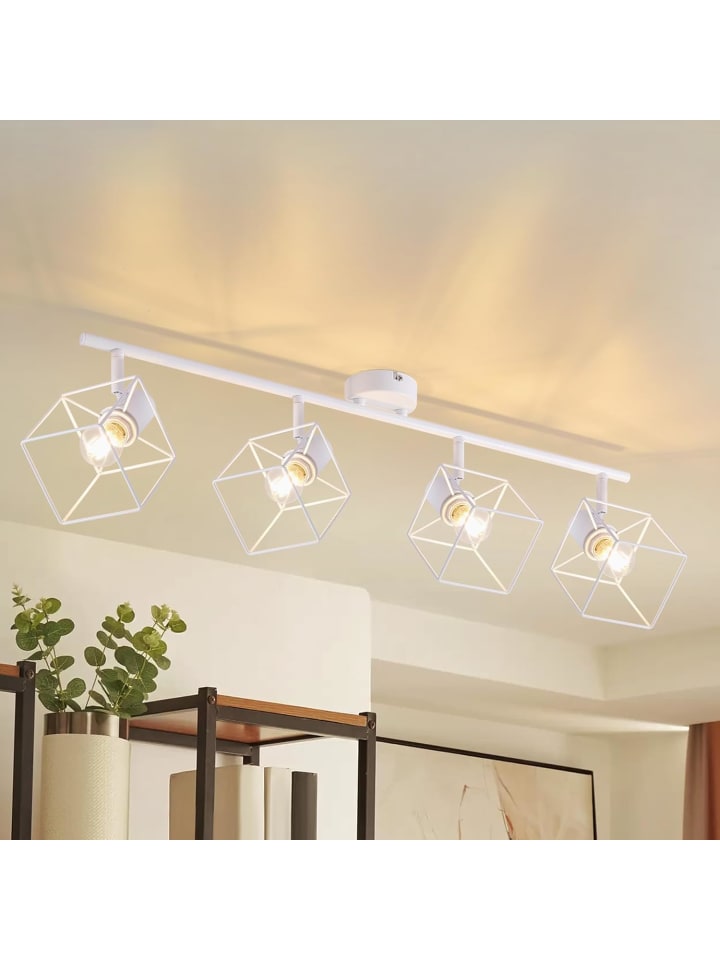 Deckenleuchte in Weiß 4-flammige E14 Schwenkbar Modern Deckenspot