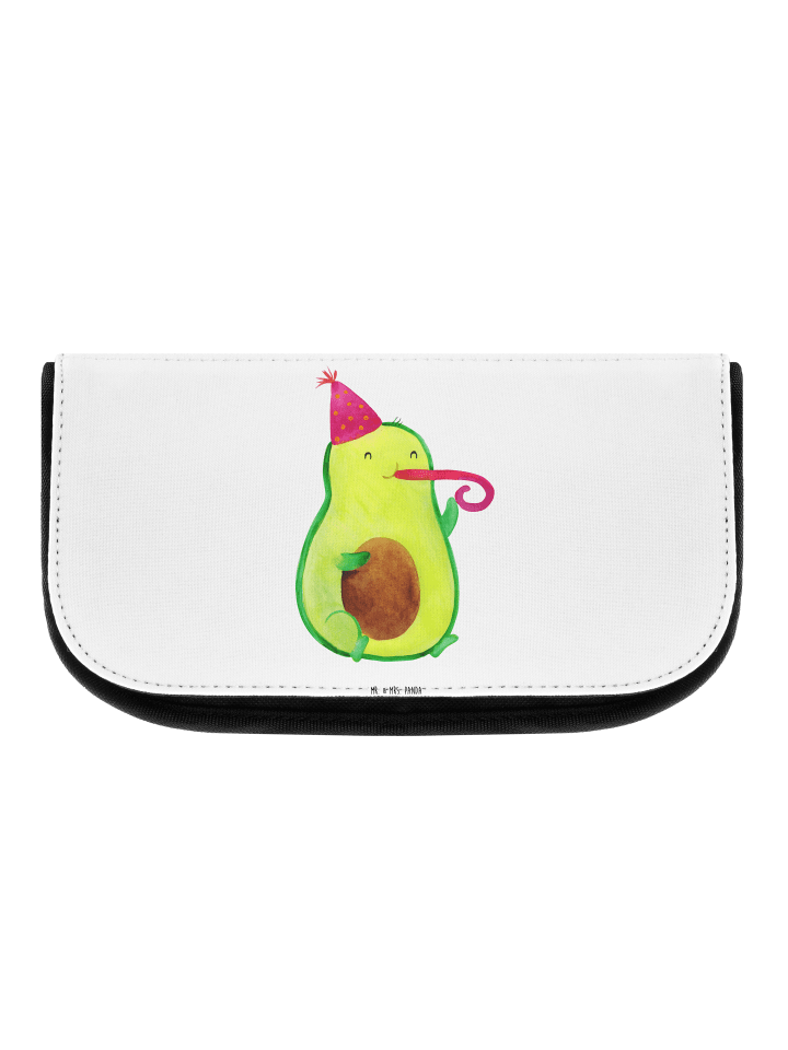 Kosmetiktäschchen Avocado Feier ohne Spruch in Weiß