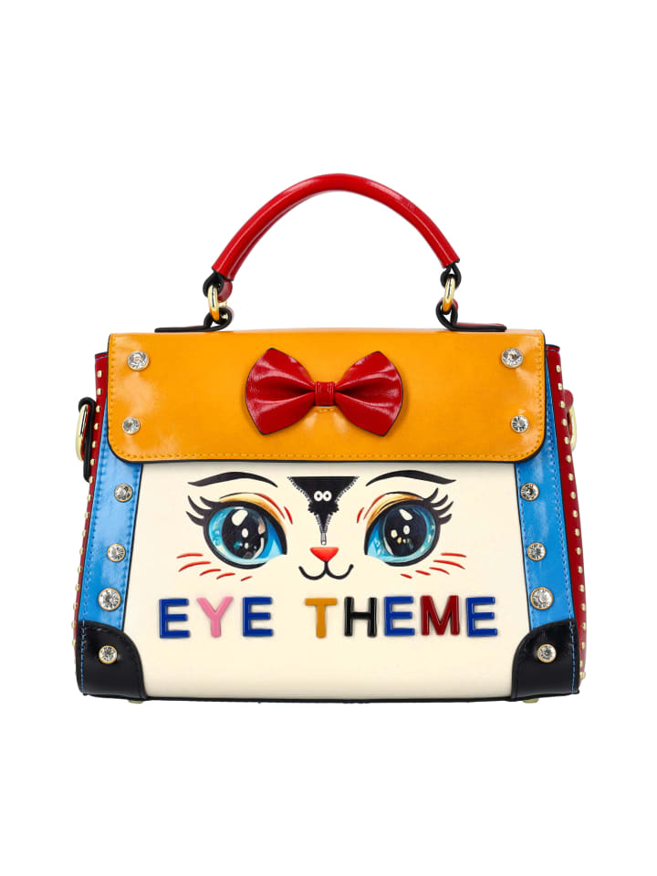Women Handbag in White Yellow