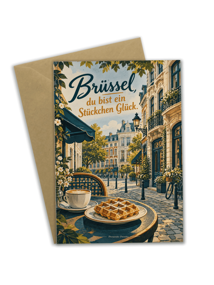 Glückwunschkarte Stadt modern Design mit Spruch in Weiß