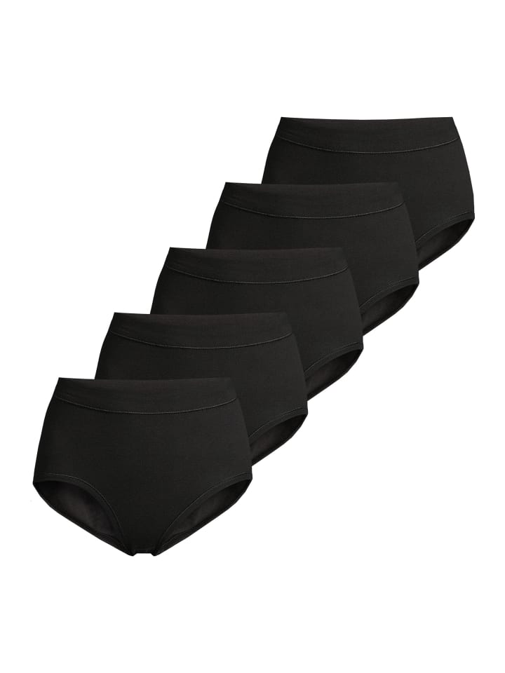 Taillen Slip Basic - Feinripp in Schwarz