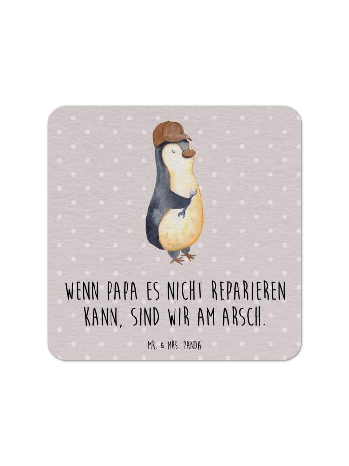 Tischuntersetzer Wenn Papa es nicht reparieren ... in Grau Pastell