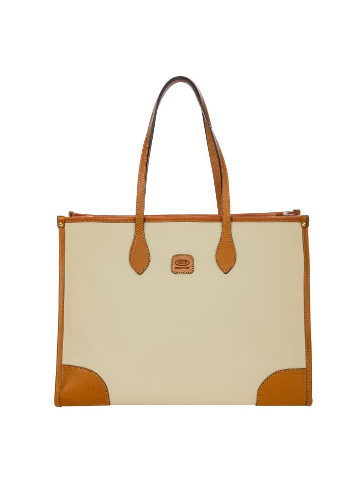 Firenze Shopper Tasche 40 cm Laptopfach panna