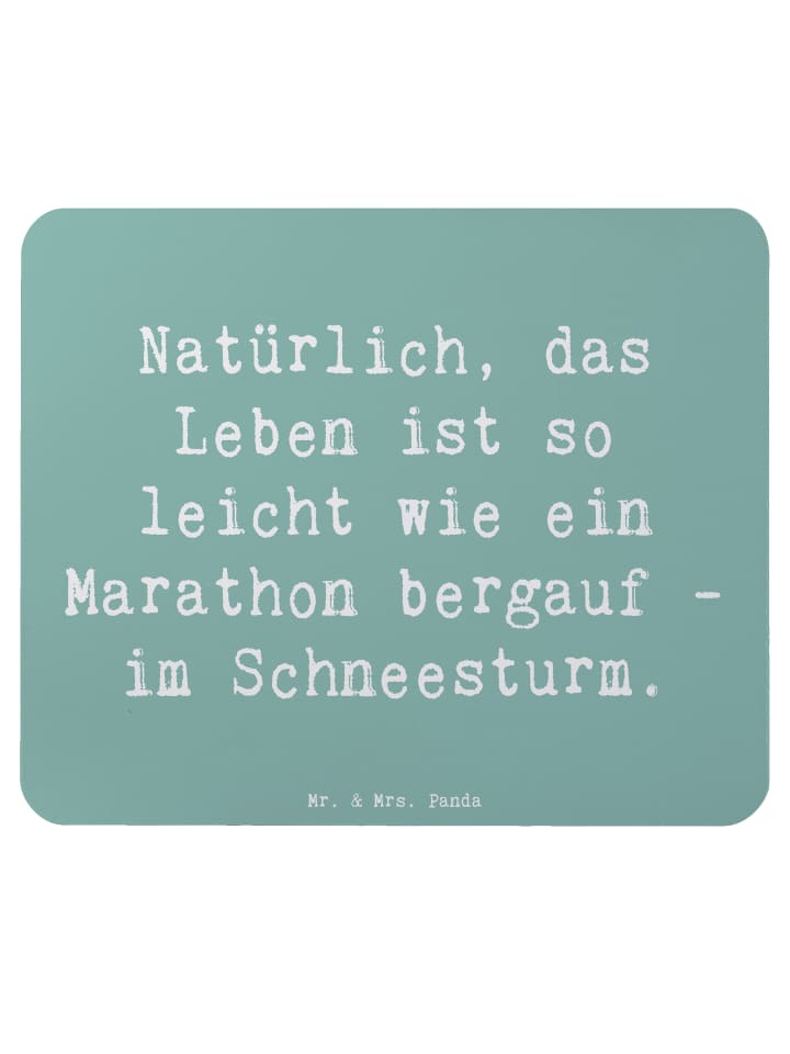 Mouse Pad Spruch Leichtigkeit im Leben mit Spruch in Meeresbrise