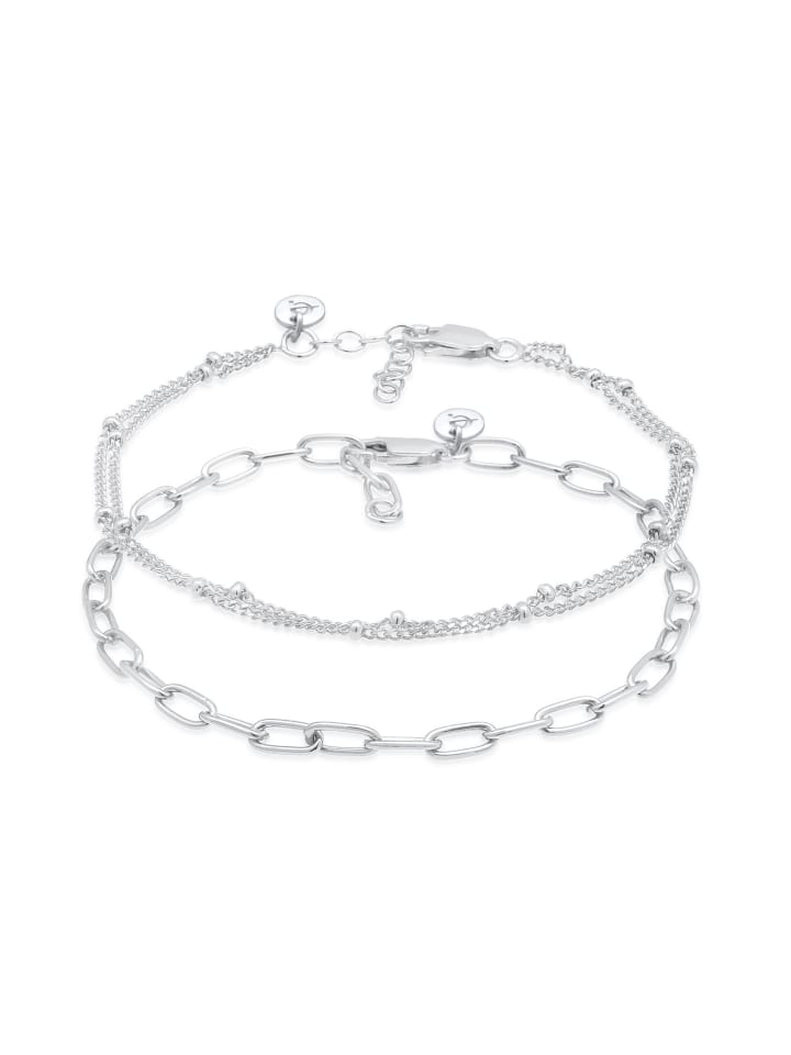 Armband 925 Sterling Silber Bettelarmband, Kugel in Silber
