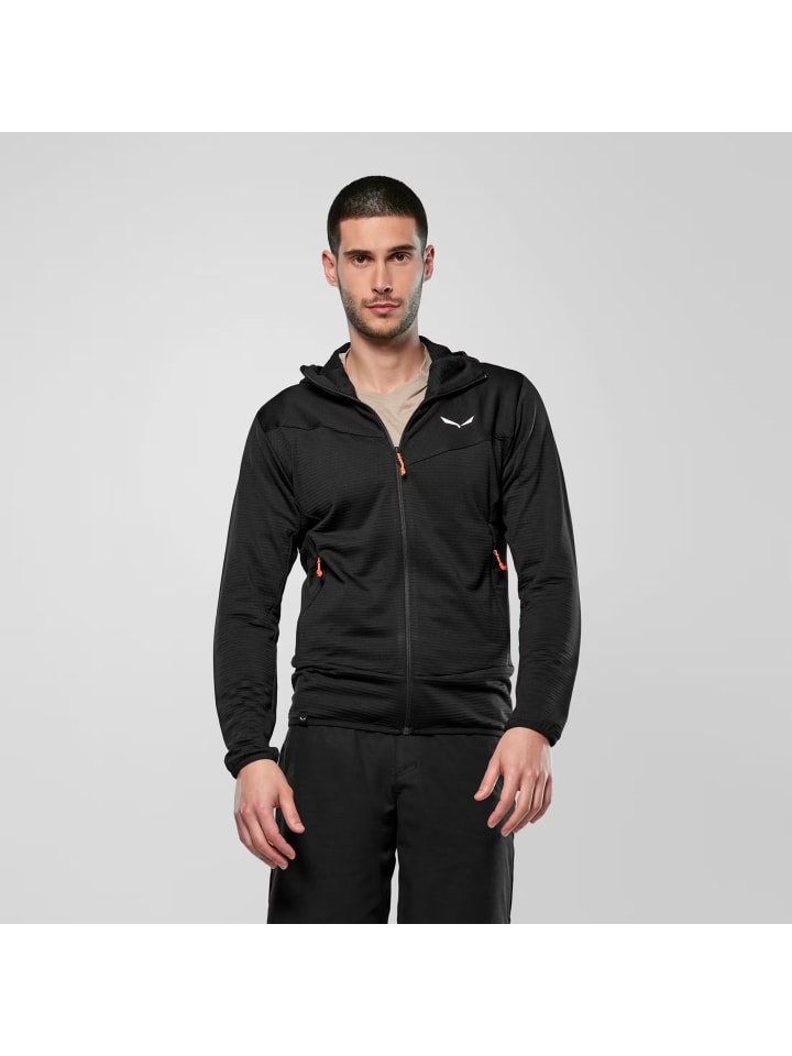 Fleecejacke in schwarz