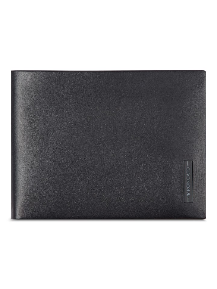 Detroit Geldbörse RFID Schutz Leder 12.5 cm nero