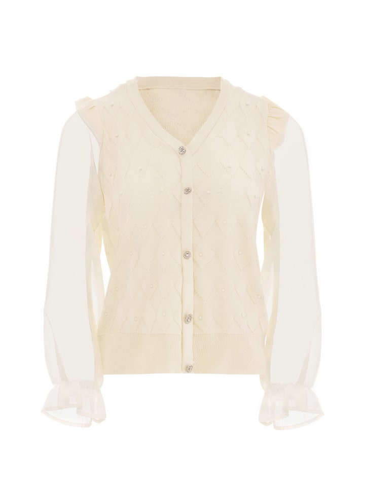 Women Cardigan in Wollweiss